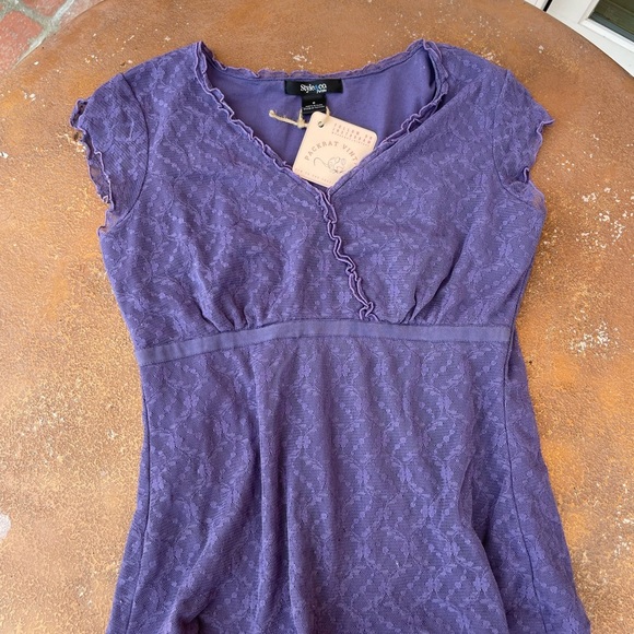 Y2K purple style and co blouse - Picture 4 of 5